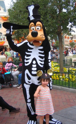 Goofy dressed up for Halloween at Disneyland