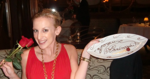 Andrea Zimmerman celebrating her birthday at Remy
