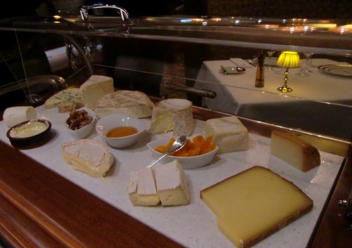 Choose as many varieties as you like from the cheese cart at Remy