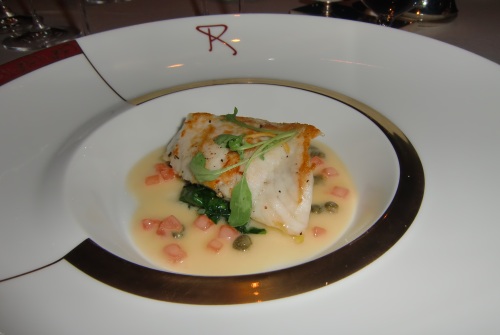 My favorite Remy dish, wild turbot with a light lemon-caper cream sauce