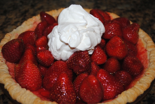 Strawberry pie made with Carlsbad strawberries