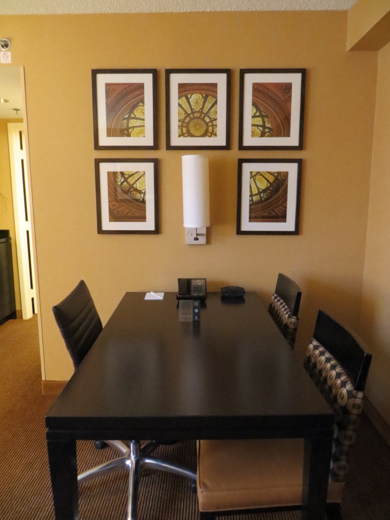 Dining area of a suite at Embassy Suites Chicago Downtown