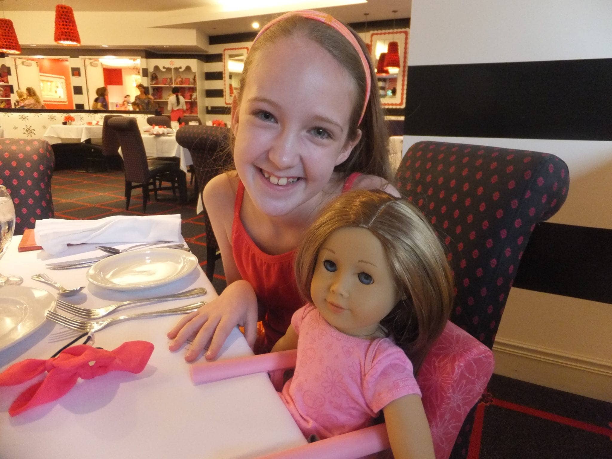 Dining at the American Girl Cafe in Chicago