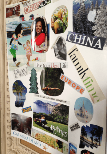 Vision board featuring Oprah