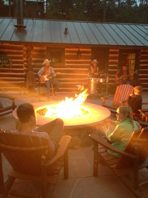 Cowboy tunes by campfire at the Broadmoor's Ranch at Emerald Valley