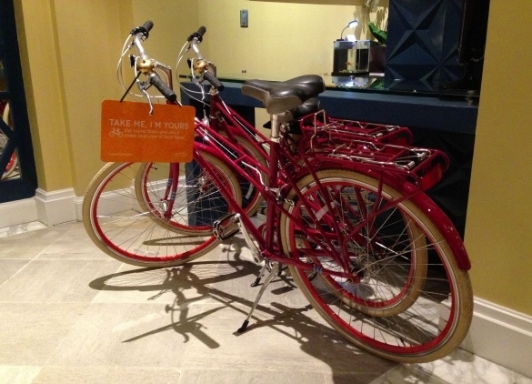 Complimentary bicycles for exploring Seattle at Hotel Monaco