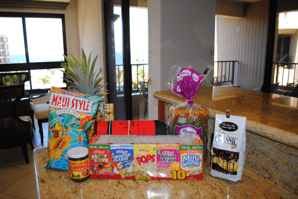 Maui Morning package breakfast goodies and snacks