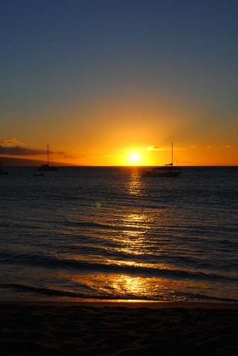 Sunset over Kaanapali Beach