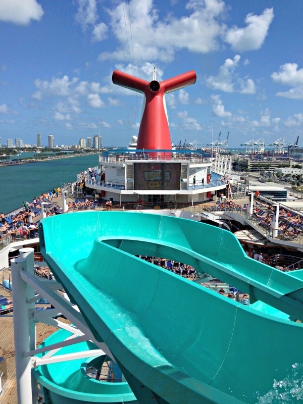 Waterslide fun on Carnival Liberty ~ 12 Essential Tips for Cruising with Kids