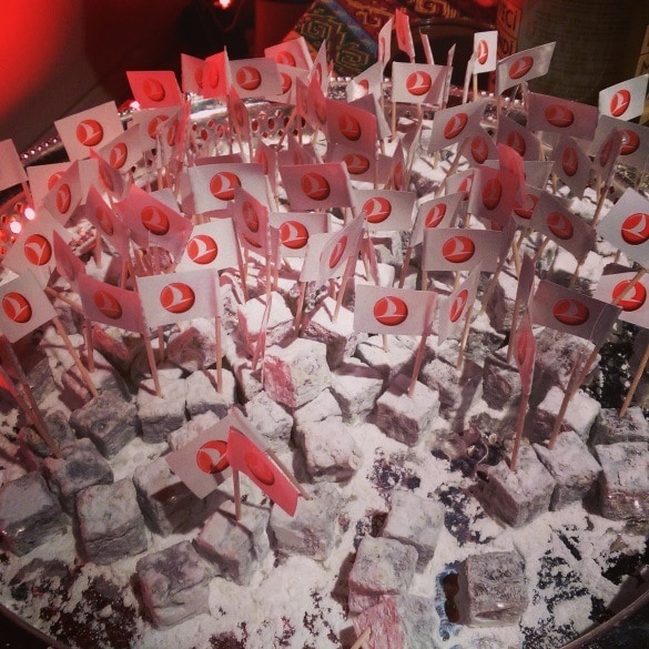 A tray of Turkish delight sweets at the White House Travel Blogger Summit Newseum reception
