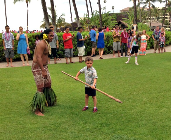 Spear-throwing was just one of the fun activities at the Sheraront's Maui Nui at Black Rock