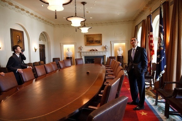 President Barack Obama on his first day in office in 2009 (Photo credit: White House)