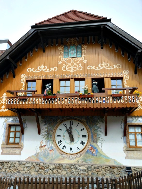 A huge cuckoo clock at Hofgut Sternen's Cuckoo's Nest