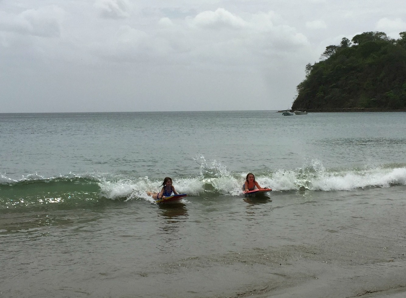 Boogie boarding at El Jobo Beach in Guanacaste, Costa Rica