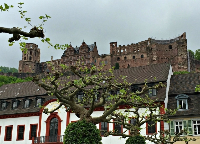 Heidelberg Castle as viewed from the city below - Heidelberg, Germany with Viking River Cruises