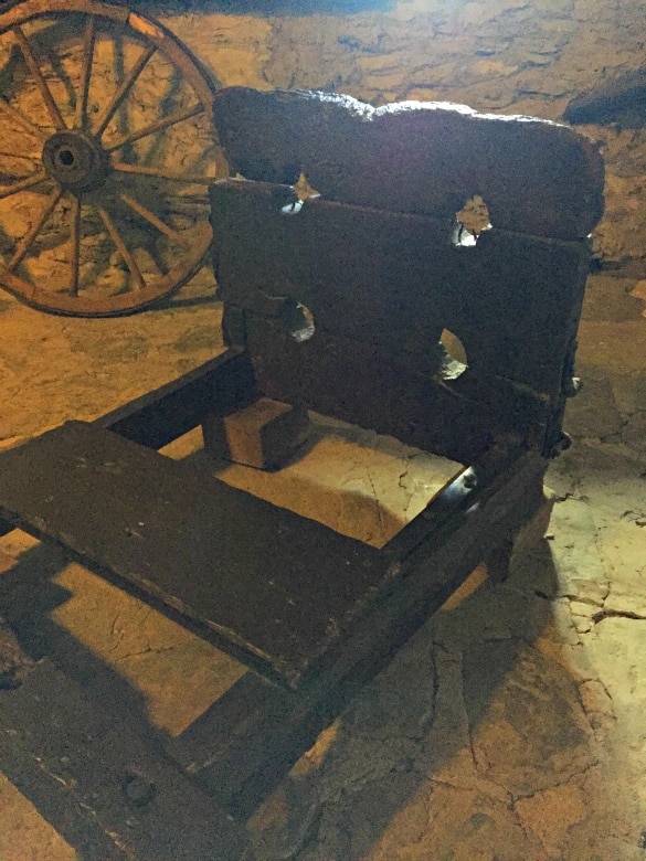 Medieval torture implements on display at Marksburg Castle 