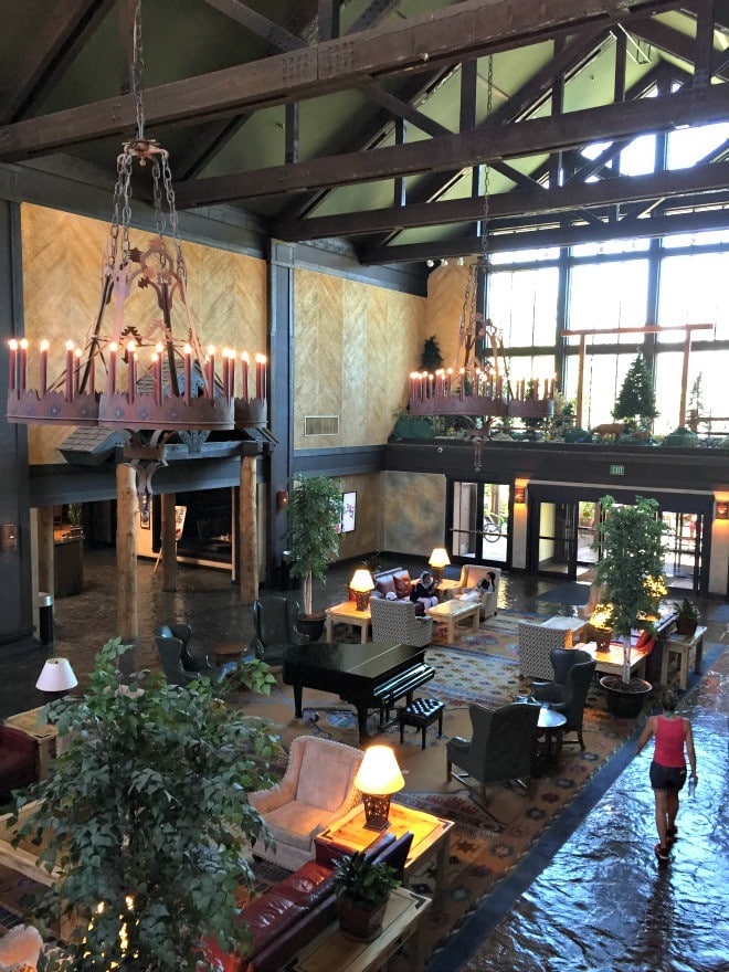 The impressive lobby of Tenaya Lodge feels as grand as it looks (Credit: C Laroye)