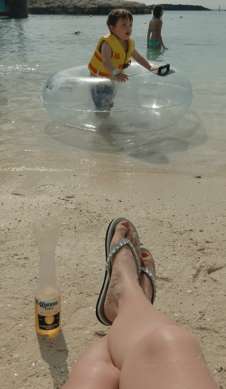 Rent an inner tube on Castaway Cay