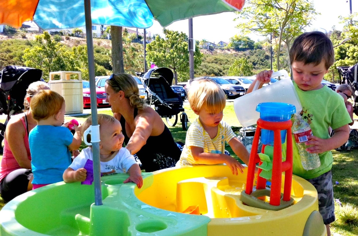 Water play tables are especially fun for toddlers and preschoolers ~ 10 Fun in the Sun Summer Boredom Busters