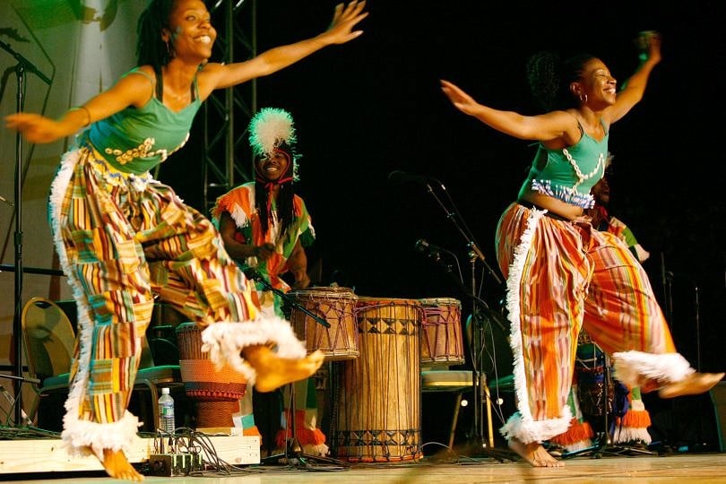 African dancers at the National Folk Festival in Richmond, Virginia ~ Best Free Music Festivals for Families in the USA