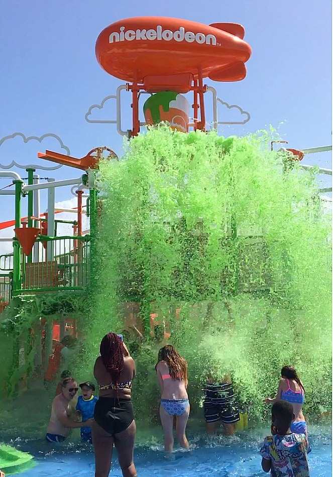 Kids love getting slimed ~ parents love taking pictures of the kids getting slimed at Nickelodeon Hotel Punta Cana!