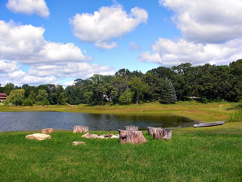 Home exchange pond view