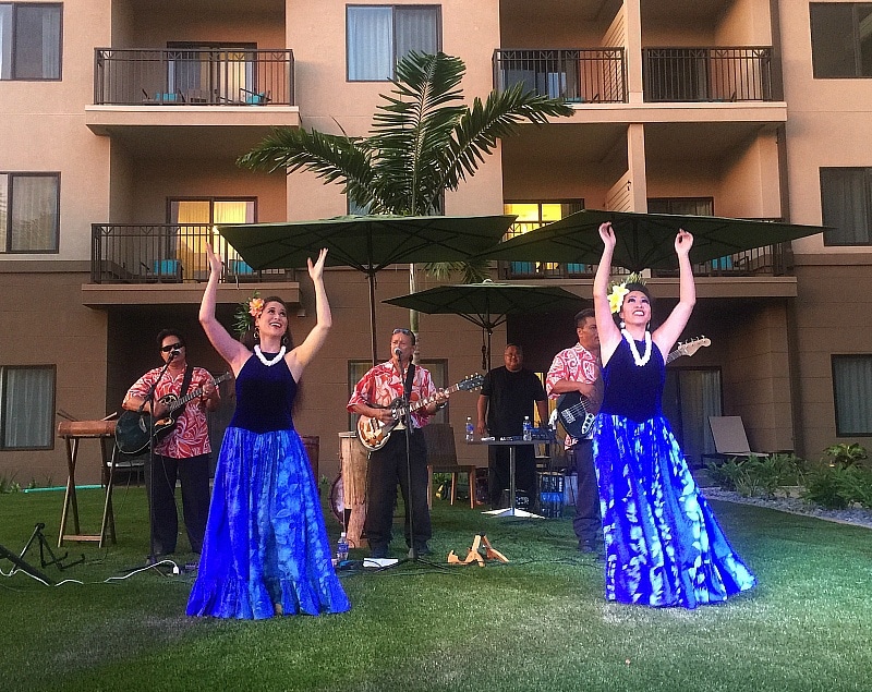 Hula dancers at the Residence Inn Maui Grand Opening