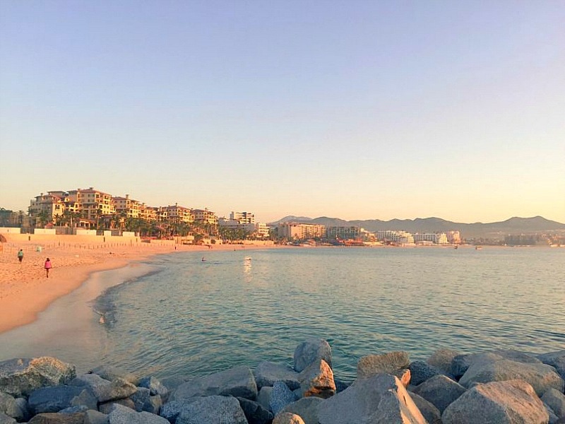 A sunrise glimpse of Medano Beach ~ Marina Fiesta Resort in Cabo San Lucas, Mexico