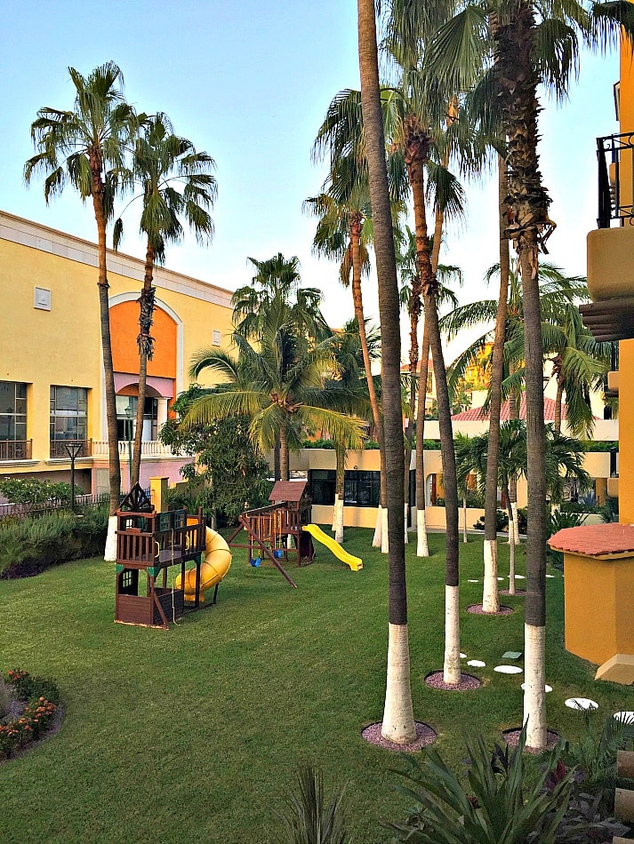 The kids can take a break from the pool at this Marina Fiesta Resort playground