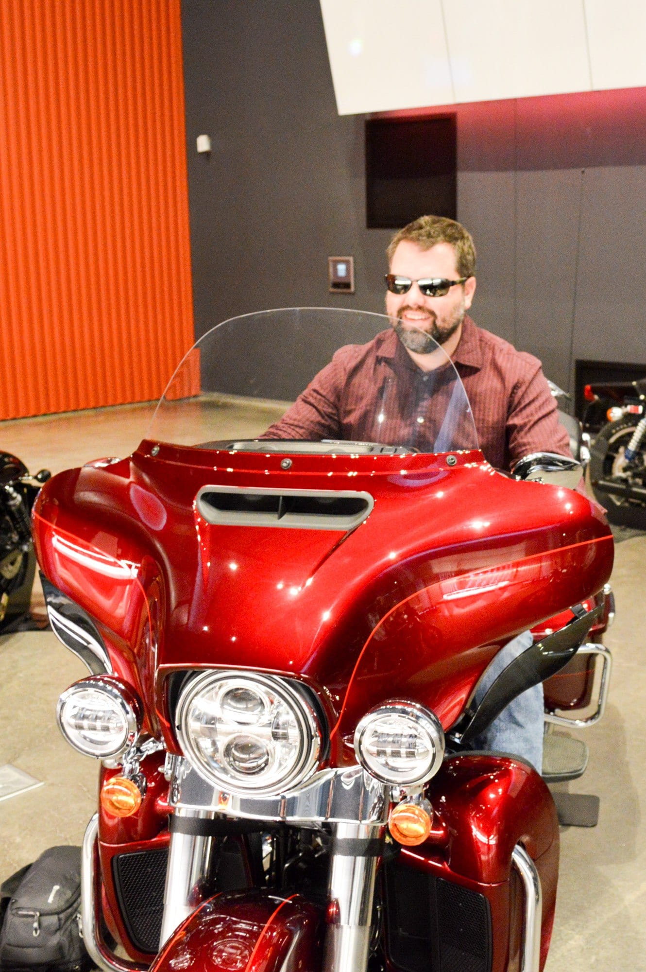 Dreaming of owning a motorcycle at the Harley Davidson Museum (Photo credit: Bryan Richards)