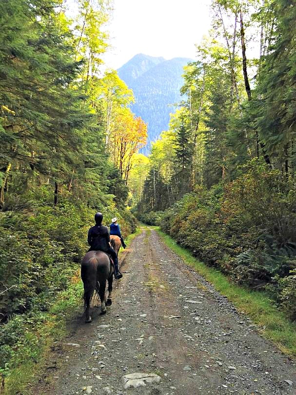 Riding a horse for the first time was a thrill at Clayoquot Wilderness Resort on Vancouver Island, British Columbia!