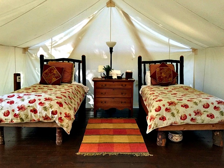 The best sleep-away tent, just for kids at Clayoquot Wilderness Resort on Vancouver Island, British Columbia