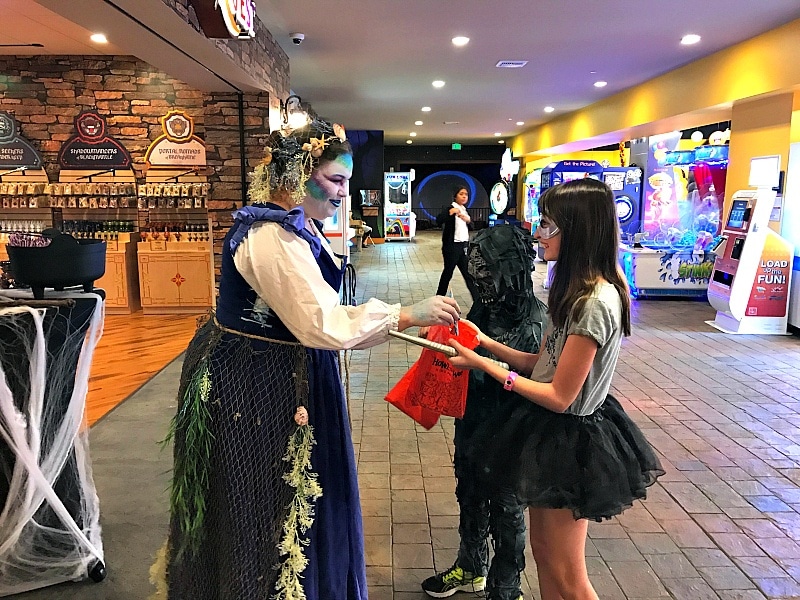 My kids trick-or-treating at Great Wolf Lodge Southern California 