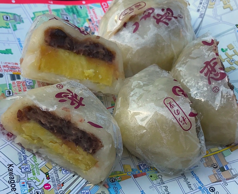 Sweet potato and sweet bean dumplings ~ Fun Things to Do in Tokyo with Kids