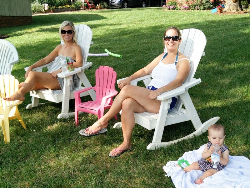 Happy and safe guests at a backyard barbecue party (Photo credit: Bryan Richards)