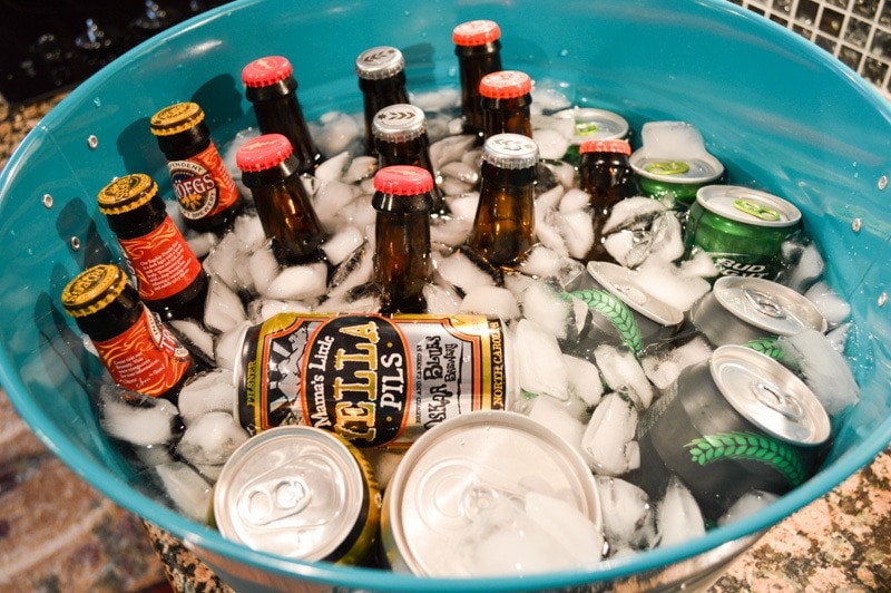 Beverage tubs are much more decorative than dirty, old coolers (Photo credit: Bryan Richards)