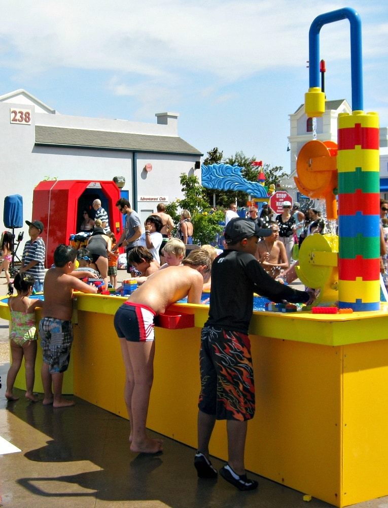 Kids hard at play at the Imagination Station ~ Legoland Water Park Tips