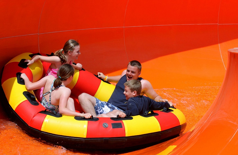 A favorite LEGOLAND waterslide, Orange Rush ~ Legoland Water Park Tips