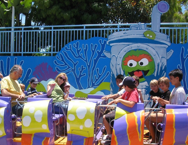 Oscar's Rockin' Eel is one of three rides for little kids at the Sesame Street Bay of Play ~ 12 Tips for SeaWorld San Diego with Kids