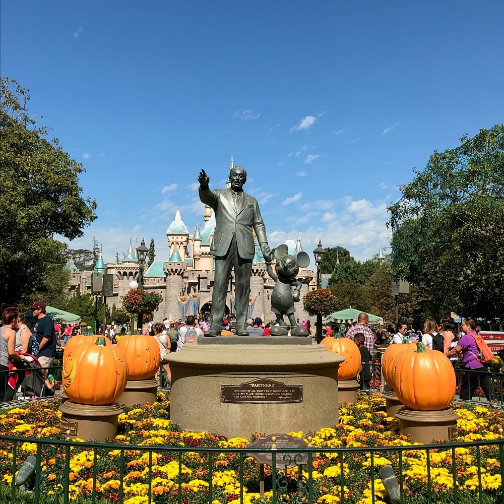 Halloween decorations at Disneyland in fall