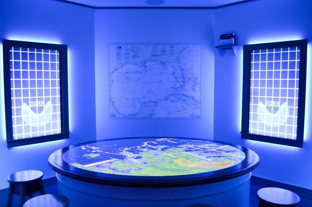 Interactive weather exhibit at GulfQuest (Photo credit: Bryan Richards)