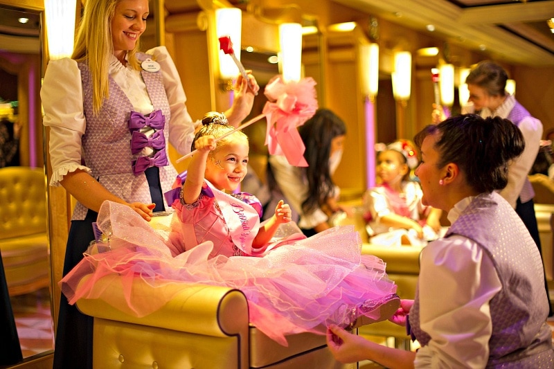 Young princesses will love a visit to the Bibbidi Bobbidi Boutique ~ What to pack for a disney cruise