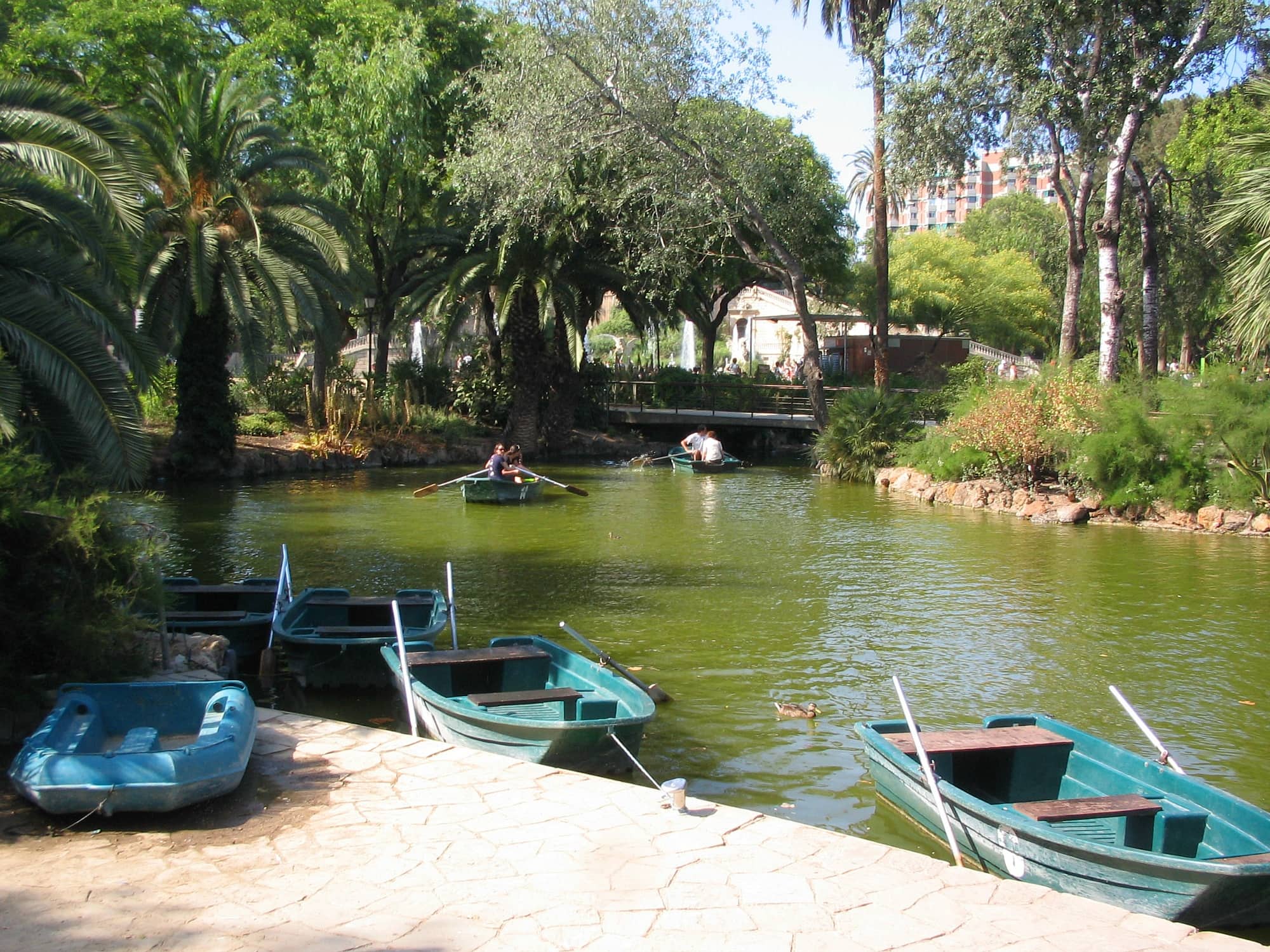 Rowboats at Citadel Park in Barcelona