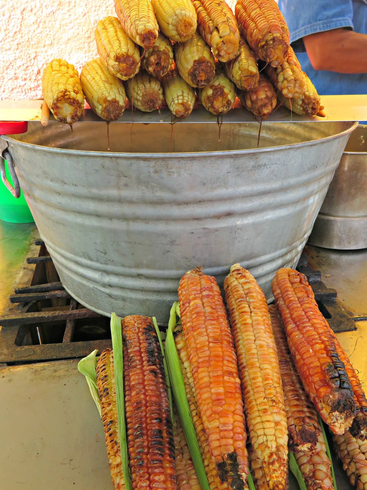 Street corn for sale in San Miguel de Allende