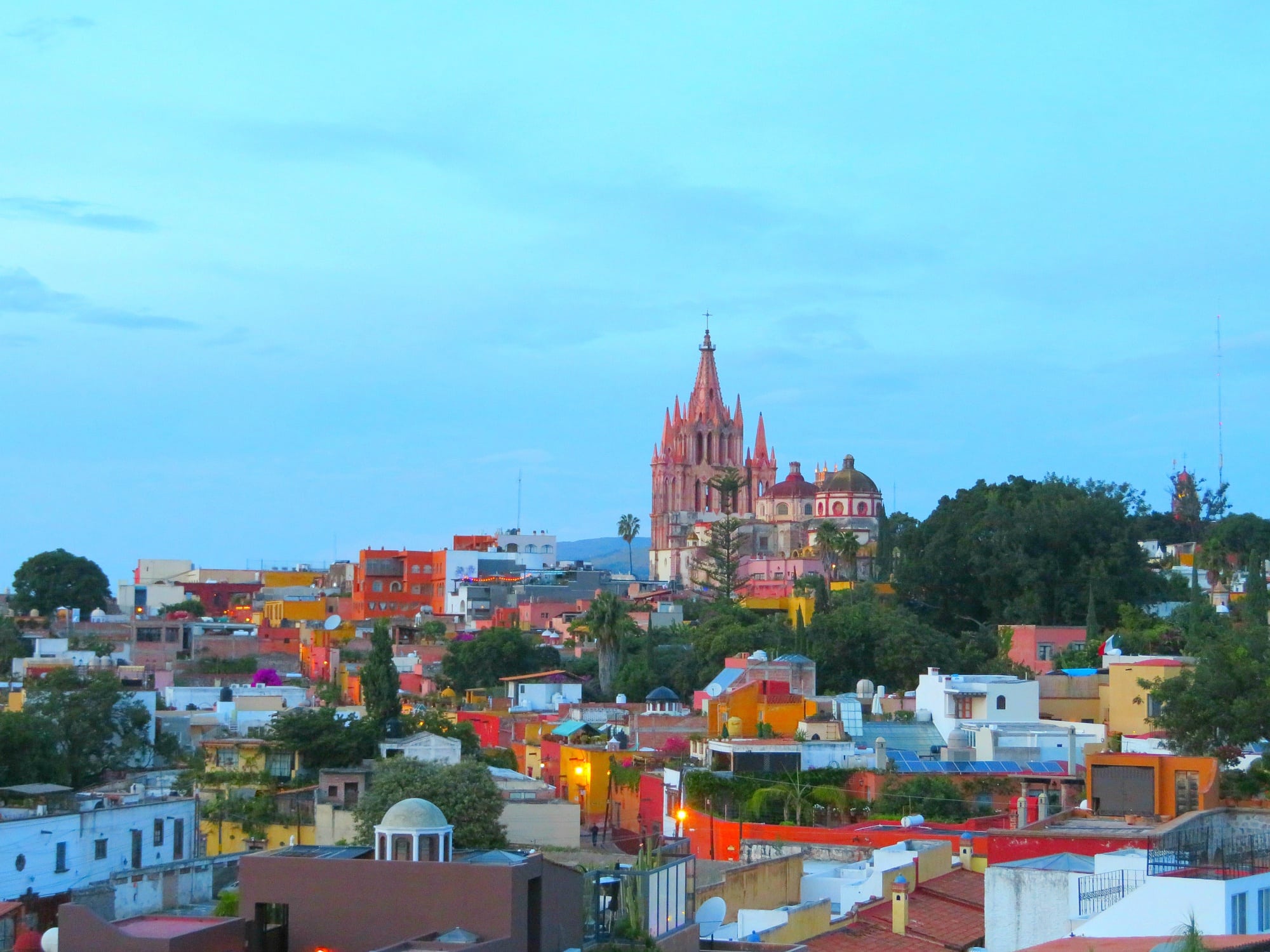 View of San Miguel de Allende from Luna Rooftop Tapas Bar at the Rosewood Hotel