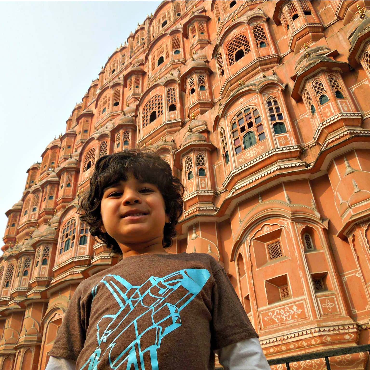 india with children