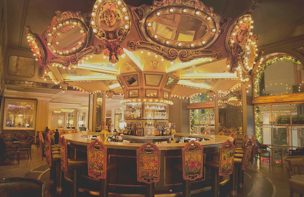 The spinning Carousel Bar at Hotel Monteleone features live jazz three to four nights per week 