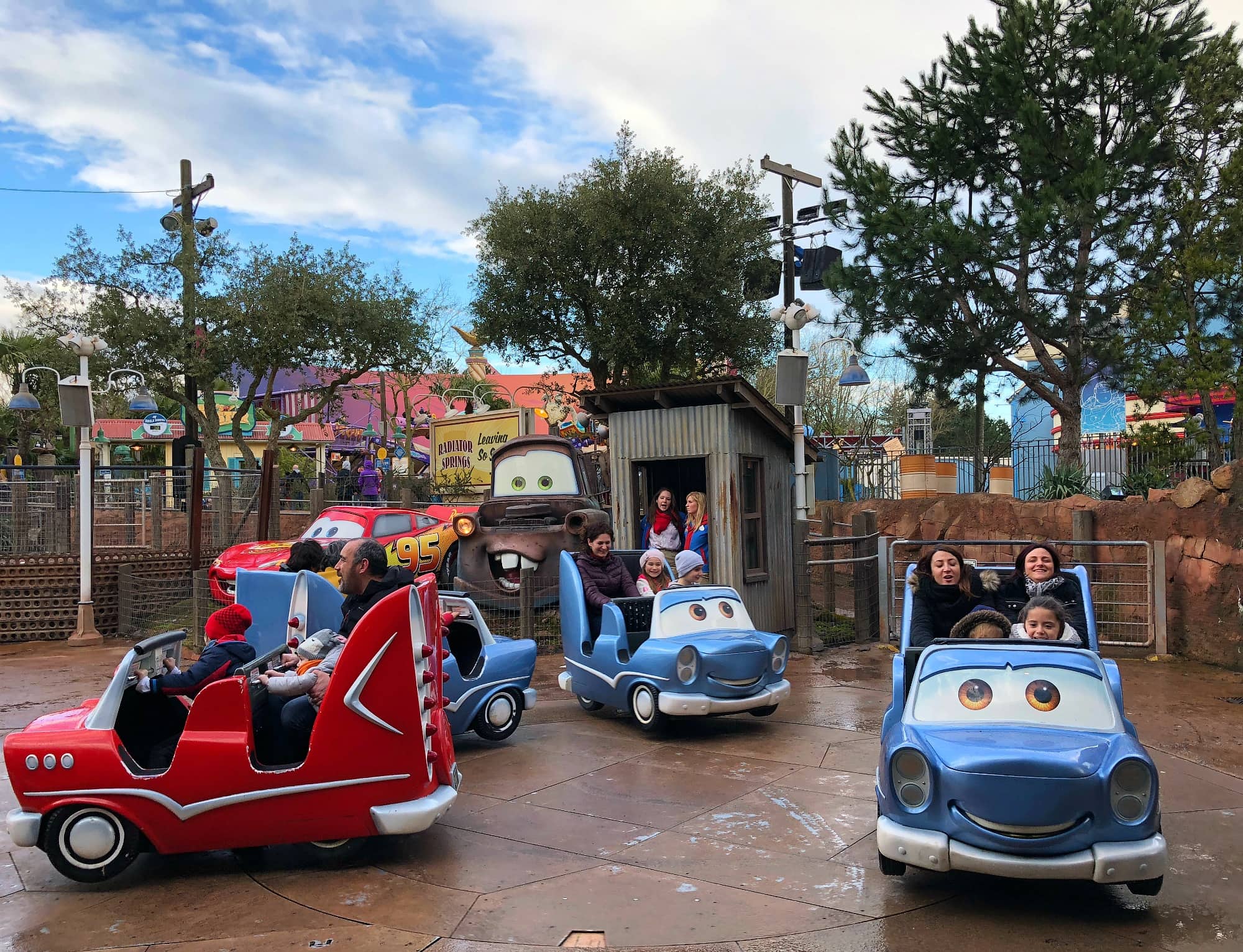 Cars Quatre Roues Rallye, or Cars Race Rally at Walt Disney Studios Park at Disneyland Paris with kids