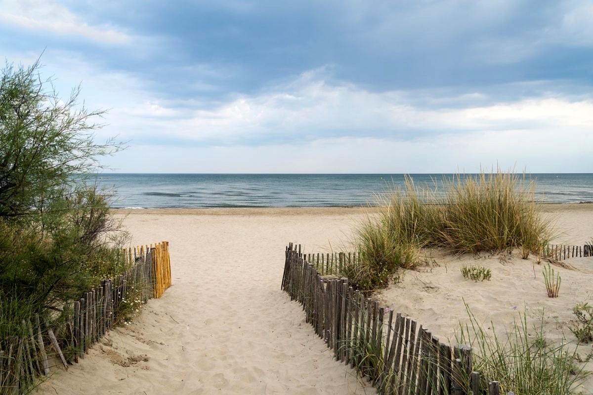 One of the sandy beaches near Montpellier