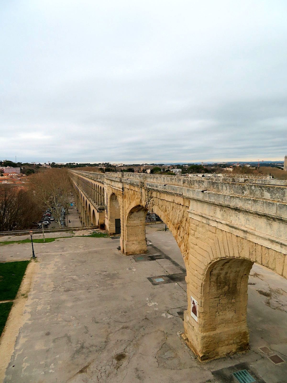 Aquaduc Saint-Clement in Montpellier, France was inspired by the famous Pont du Gard aquaduct 